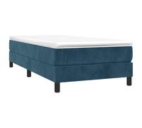 vidaXL Giroletto a molle in velluto blu scuro 80x200 cm