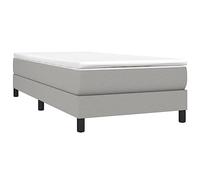 vidaXL Giroletto a molle in tessuto grigio chiaro 80x200 cm