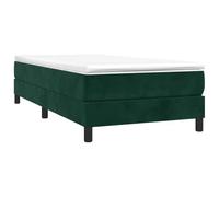 vidaXL Giroletto a molle verde scuro 90x190 cm in velluto