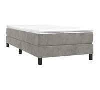 Giroletto a molle grigio chiaro 90x190 cm in velluto