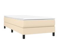vidaXL Giroletto a Molle Crema 90x190 cm in Tessuto