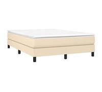 vidaXL Giroletto a Molle Crema 140x190 cm in Tessuto