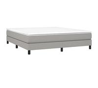 vidaXL Giroletto a Molle in Tessuto Grigio Chiaro 160x200 cm