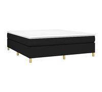 vidaXL Struttura Letto a Rete a Molle Nero 180x200 cm in Tessuto