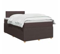 vidaXL Boxspringbed met matras Donkerbruin 120 x 200 cm Stof