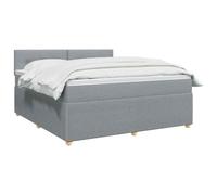 vidaXL Boxspringbed met matras Lichtgrijs 140 x 200 cm Stof