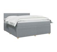 vidaXL Boxspringbed met matras Lichtgrijs 140 x 200 cm Stof