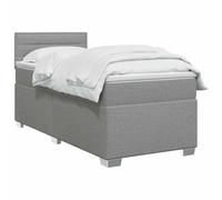 Letto box spring con materasso Grigio Chiaro 80 x 200 cm