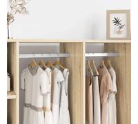 vidaXL Braccio per asta dell'armadio 2 pcs Zinco Bianco Ferro