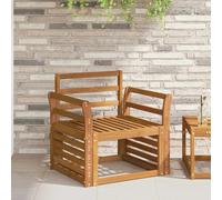 vidaXL Bracciolo 2 pz Naturale 58,5 x 8 x 60 cm