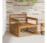 vidaXL Bracciolo 2 pz Naturale 79 x 6 x 61 cm Legno di Acacia Massello