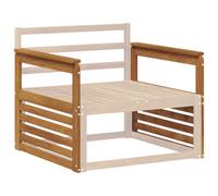 vidaXL Bracciolo 2 pz Naturale 79 x 6 x 61 cm Legno di Acacia Massello