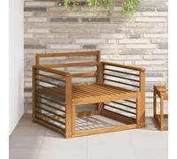 vidaXL Bracciolo 2 pz Naturale 80 x 6 x 61 cm Legno di Acacia Massello