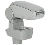 vidaXL Bracciolo Auto Poggiabraccio con Contenitore Portaoggetti in ABS Grigio