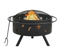 VidaXL Braciere con Attizzatoio XXL 76cm Acciaio