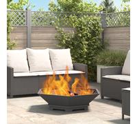 vidaXL Braciere Esagonale Nera 100x100x28 cm Acciaio