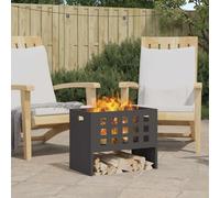 vidaXL Focolare Nero 50 x 30 x 40 cm Acciaio, Focolare Portatile per Giardino e terrazza, Design Moderno, Resistente alle intemperie, Calore duraturo