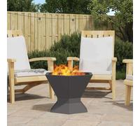 vidaXL Braciere Nero 50 x 50 x 40 cm Acciaio Corten