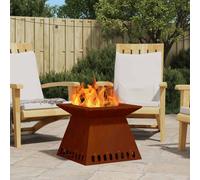 vidaXL Braciere Ruggine 48 x 48 x 40 cm Acciaio Corten