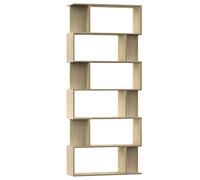vidaXL - Bücherregal/Raumteiler Sonoma-Eiche 80×24×192 cm Spanplatte