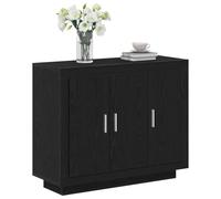 vidaXL Buffet Elegante in Rovere Nero con 3 Porte e Finitura Opaca per la conservazione in Sala da Pranzo | unità di mobili in Legno contemporanei Ideale per servire