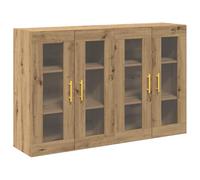 vidaXL Buffet Sideboard Contemporaneo in Rovere Artisanale con Accenti Metallici Dorati 4 Porte Finitura Laccata Ideale per Sala da Pranzo e Stoccaggio in Soggiorno Mobili Decorativi Eleganti