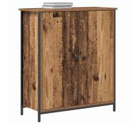 vidaXL Credenza buffet - vecchio legno di recupero e metallo cucina/sala da pranzo armadio con finitura rustica marrone testurizzato, ampio stoccaggio, design a 2 ante