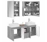 vidaXL Set di divani per esterni, 4 pezzi, bianco e grigio chiaro, divano ad angolo da giardino, soggiorno moderno, mobili da esterno per un comfort sulla vostra terrazza