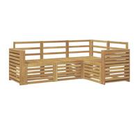 vidaXL Set divani 4 pcs Bianco 191 x 132,5 x 73 cm, Set da Giardino, Divano Esterno Moderno, Mobili Angolari per Relax in Terrazza, Comfort Patio
