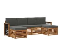 vidaXL Set di divani in legno massello di acacia, divano da giardino moderno, comodo set di mobili, sedie da terrazza durevoli, stile lounge