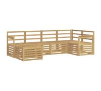 vidaXL Buiten bankenset 6 st Wit Polyester