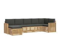 vidaXL Set di divani da esterno 7 pcs Bianco e Antracite, Scopri divani moderni per esterni, mobili sezionali per il terrazzo, lounge da giardino per il massimo comfort