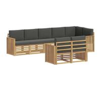 vidaXL Buiten bankenset 8 st Wit en antracietkleurig Polyester