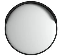 vidaXL Specchio convesso per traffico Ø45 cm Nero in policarbonato