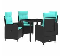 vidaXL Buiten eettafelset 5 st Poly Rattan