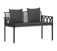 vidaXL Panchine da esterno 2 -Seater 116 x 56 x 75 cm polyrattan,