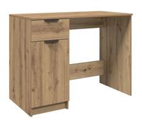 vidaXL Scrivania Rovere Artigianale 100x50x75 cm in Legno Multistrato, scrivania da Ufficio, scrivania da Studio, scrivania portaoggetti