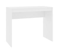 vidaXL Scrivania Moderna Elegante Robusta Tavolo da Lavoro Ufficio Studio Mobile Porta PC Consolle Decorativa Bianca in Multistrato