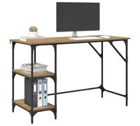 vidaXL Scrivania Rovere Artigianale 120 x 50 x 75 cm Legno Multistrato, Scrivania per Ufficio, Rettangolare, Stile Industriale, Grande Spazio, per studiare, Design Solido e Versatile