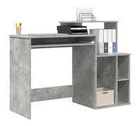 vidaXL Scrivania con Storage Grigio Cemento 120,5x44x88,5 cm Legno Ingegnerizzato
