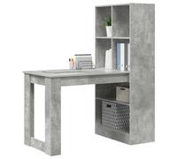 vidaXL Scrivania Grigio Cemento – Legno ingegnerizzato 122x67x145 cm, montaggio a parete