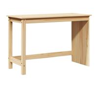 vidaXL Scrivania Marrone 112 x 50 x 75 cm Legno di Pino Massello, Scrivania Studio, Design Minimal, Tavolo Compatto, Superficie Resistente, Legno Beige, Spazio Ergonomico
