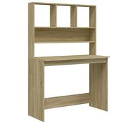 vidaXL Bureau met schappen 102x45x148 bewerkt hout sonoma eikenkleur