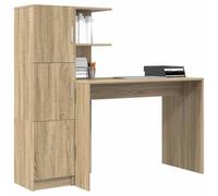 vidaXL Scrivania con Spazio di Archiviazione 2 PCS Rovere Sonoma, Scrivania da Ufficio, Stile Moderno, Design Rettangolare, Spazio Efficiente, Mensole Compatte, Ergonomica e Stylish