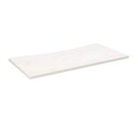 vidaXL Piano Scrivania Bianco 110x55x2,5 cm in Legno Massello di Pino