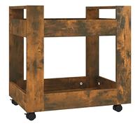 vidaXL Carrello Scrivania Rovere Fumo 60x45x60 cm Legno Multistrato