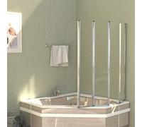 vidaXL Cabina da Bagno 120x140 cm in Vetro Temperato