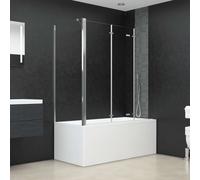 vidaXL Cabina da Bagno 120x69x130 cm in Vetro Temperato Trasparente