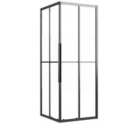 VIDAXL - Cabina Doccia Esg Semi Smerigliato 70x70x180 Cm Nera