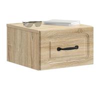 vidaXL Cabinet Comodino da parete, 2 pezzi, rovere Sonoma 34,5 x 33 x 20 cm